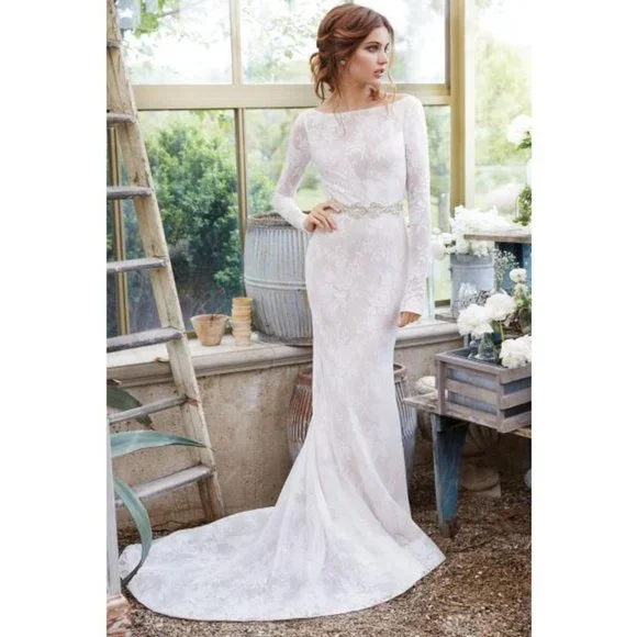 Tara Keely | Dresses | Tara Keely 2653 Lace Wedding Gown Size 2 | Poshmark